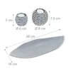 Relaxdays Kerzen Deko, Set mit Dekotablett, 3 Produktbild-Vorschau 4