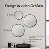 Wandspiegel 40 cm, rund, matt schwarz, Aluminiumrahmen Produktbild-Vorschau 2