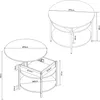 Couchtisch 'Kandas' mit Hebeplatte rund 70 x 49 cm Produktbild-Vorschau 6