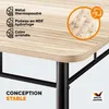 CASARIA® Ensemble LEO table avec 4 chaises chêne clair MDF Voir les images du produit 4