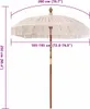 Parasol Macramé Crème 190 x 190 x 260 cm Voir les images du produit 8
