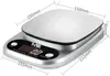 A digital kitchen scale with dimensions indicated. Produktbild-Vorschau
