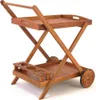 CASARIA® Carrello da Cucina Portavivande in Legno di Acacia Anteprima dell’immagine prodotto 20