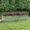 vidaXL Garten-Hochbeet 400x80x77 cm Verzinkter Stahl Silber Produktbild-Vorschau 2