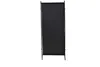 A black privacy screen with a metal frame on a white background. Produktbild-Vorschau