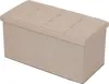 A beige storage ottoman is shown from a slightly elevated diagonal angle against a white background. Náhľad obrázku produktu