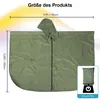 Ponchos,Wasserdicht Regenponcho mit Reißverschluss für Produktbild-Vorschau 2
