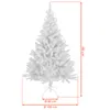 A white artificial Christmas tree with a stand, shown with dimensions indicated. Produktbild-Vorschau