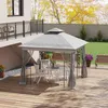 Outsunny Pavillon mit Doppeldach, 3x3 m Wasserabweisend Produktbild-Vorschau 2