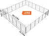 A diagram showing the dimensions and configuration of a pool fence. Produktbild-Vorschau