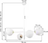 Lampe à suspendre Vicenza blanc-doré 4 flammes avec Voir les images du produit 6