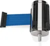 2x Abgrenzungspfosten + 2x Absperrband blau Edelstahl Produktbild-Vorschau 3
