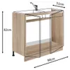 ECONO 13D – Spülenunterschrank 90 cm, Weiß Hochglanz Produktbild-Vorschau 6