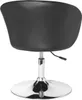 A black leather-look chair with a chrome base. Produktbild-Vorschau