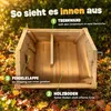 Innenraum des zooprinz Igelhauses Milo mit Trennwand von oben Produktbild-Vorschau
