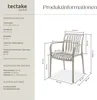 Zahradní židle tectake® Alcudia, odolné proti povětrnostním Náhled obrázku produktu 5