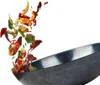 WOK PFANNE 35 cm flacher Boden zum Aufhängen mit Holzgriff Produktbild-Vorschau 3
