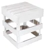 Weißer Hocker 42x42x45cm, geflammte Optik, handflambiert, Produktbild-Vorschau 1
