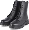 A pair of black leather lace-up boots. Produktbild-Vorschau