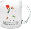 Mr. & Mrs. Panda Teetasse Einhorn Luftballon - Transparent Produktbild-Vorschau 1