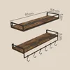 VASAGLE Wandregal 2er Set, Wandboard mit Stange, Produktbild-Vorschau 8
