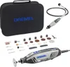 A Dremel multi-tool kit laid out on a white background, including the tool, a flexible shaft, a storage case, and various accessories. Produktbild-Vorschau