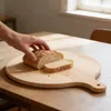 Tagliere rotondo con manico 35 cm legno faggio Anteprima dell’immagine prodotto 7