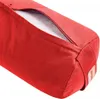 A close-up view of a red yoga bolster, showing the zipper and fabric texture. Náhľad obrázku produktu