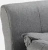 A close-up view of a gray fabric sofa or armchair, showing the texture of the material and the stitching. Produktbild-Vorschau