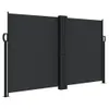 vidaXL Seitenmarkise Ausziehbar Schwarz 140x600 cm Produktbild-Vorschau 1