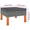 vidaXL 6 tlg. Garten Lounge Set mit Kissen Poly Rattan Grau Produktbild-Vorschau 10