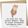 Mr. & Mrs. Panda Glückwunschkarte Technische Zeichnerin Produktbild-Vorschau 1