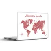 MuchoWow® Laptop Aufkleber Sticker Cover Weltkarte - Rot - Produktbild-Vorschau 1