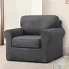 (Dunkelgrau) 3-teiliger Stretch-Sofabezug, Produktbild-Vorschau 2