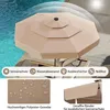 COSTWAY Ombrellone LED 300 cm, ombrellone da giardino a 3 Anteprima dell’immagine prodotto 5
