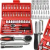 46-tlg. Steckschlüsselsatz mit Ratsche aus Stahl, Nüsse Set Produktbild-Vorschau 9
