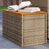 vidaXL Garten-Beistelltische 2 Stk. Beige 55x34x37 cm Poly Produktbild-Vorschau 2
