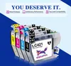 A row of ink cartridges with a promotional banner above. Produktbild-Vorschau
