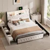 INONEFT Stauraumbett 160x200cm mit 4 Schubladen, Doppelbett Produktbild-Vorschau 3