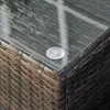 Outsunny Garten Beistelltisch aus Polyrattan, Braun 85 x 50 Produktbild-Vorschau 8