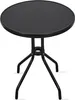 A black round table with a metal frame, shown from a slightly elevated angle against a white background. Produktbild-Vorschau