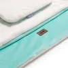 Kinderwagenset – Decke und Kissen – Ecru Plüsch & Mint Produktbild-Vorschau 4