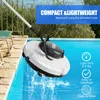 A pool cleaning robot is shown cleaning the edge of a swimming pool. Produktbild-Vorschau