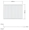 Rysunek techniczny – DEOS Uniwersalny bezramowy ruszt grillowy ze stali nierdzewnej 40 × 30 cm Podgląd zdjęcia produktu