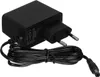 A black power adapter with a coiled black cord and a circular connector. Produktbild-Vorschau