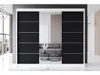 Easy4You R6 250 cm Weiß/Schwarz Schiebetüren Kleiderschrank Produktbild-Vorschau 3