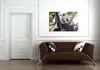 Wallario Premium Leinwandbild Schlafender Panda in einem Produktbild-Vorschau 3