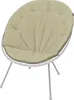 A single beige cushion chair with silver legs on a white background. Náhled obrázku produktu