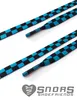 SNORS bedruckte Schnürsenkel flach - KARO TÜRKIS - 10mm - Produktbild-Vorschau 2