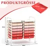 Vozík COSTWAY s 12 stohovatelnými zásuvkami, zásuvkový Náhled obrázku produktu 2